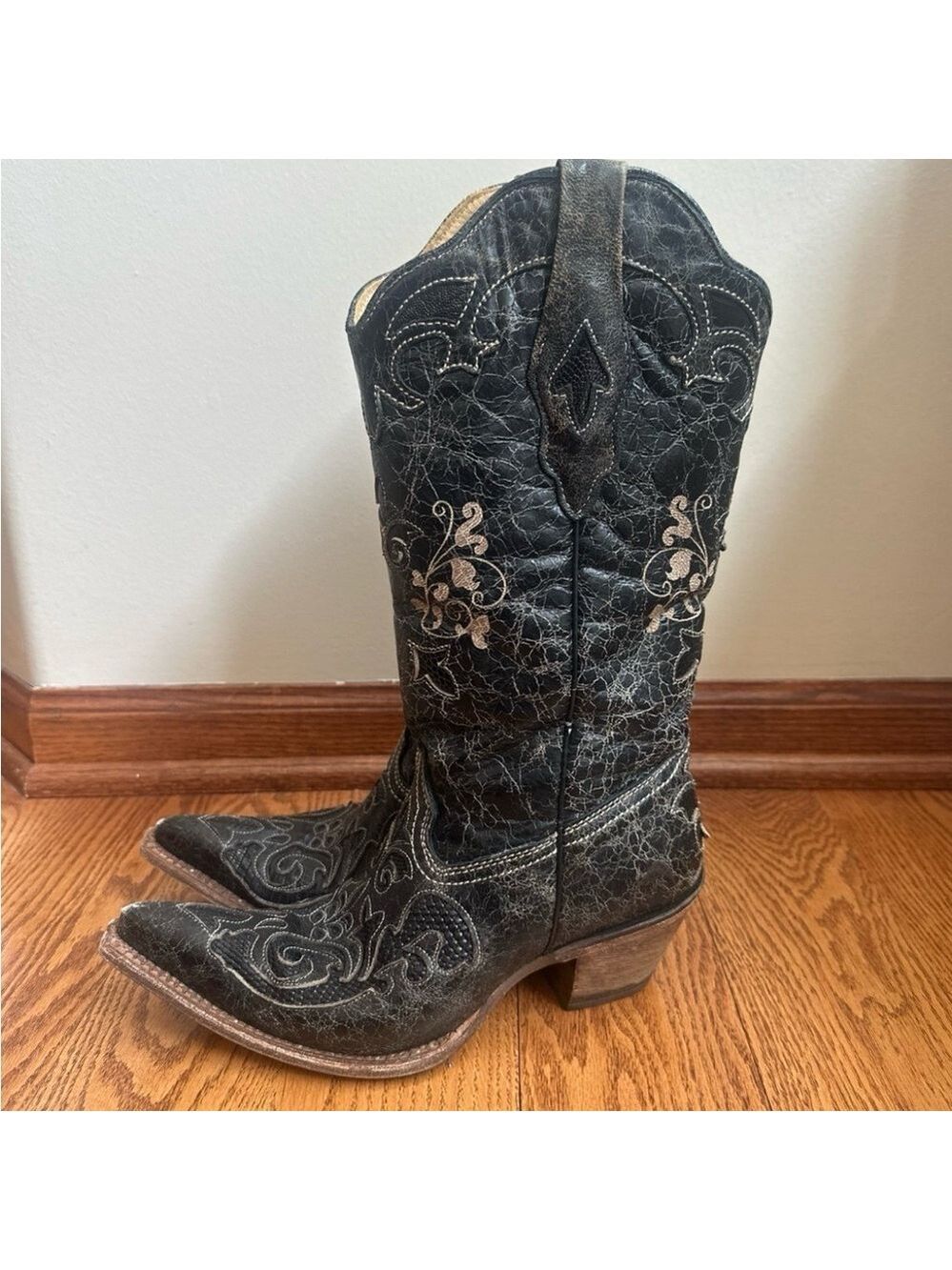 Corral Vintage Western Boots Women Size 7-7.5 Black